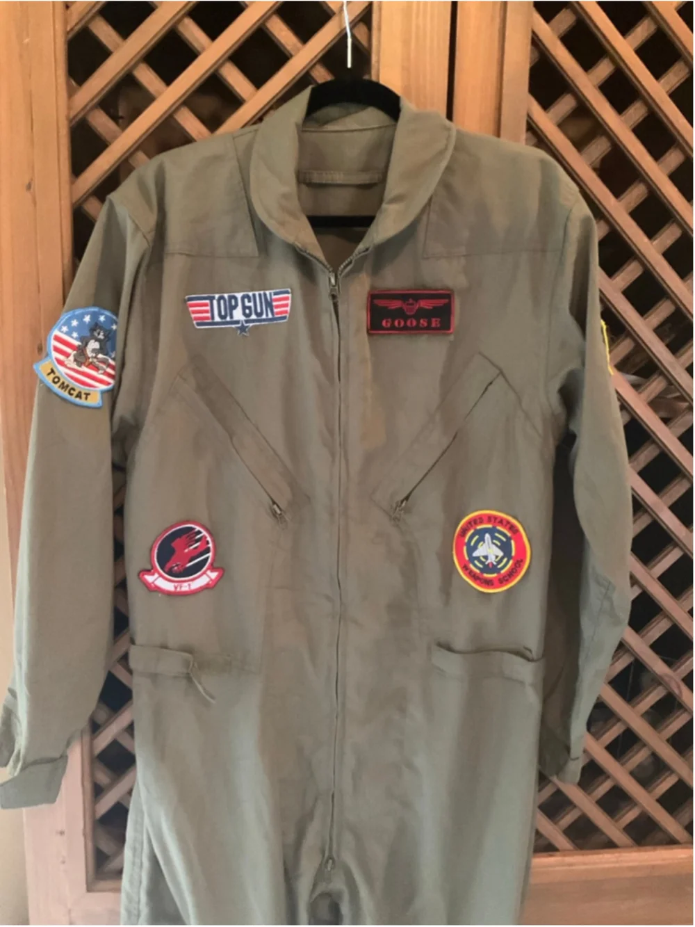 Top Gun Off Campus Maverick Goose Flight Suit Costume Jumpsuit Adult Pilot